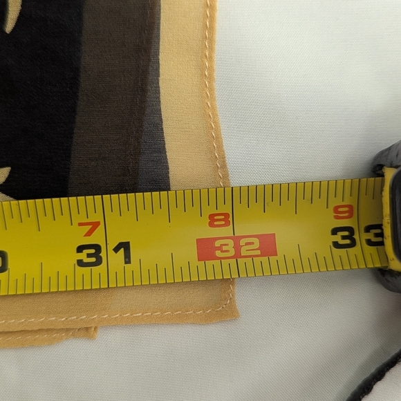 Vintage Chiffon Floral Patterned Oblong Scarf - Picture 8 of 10